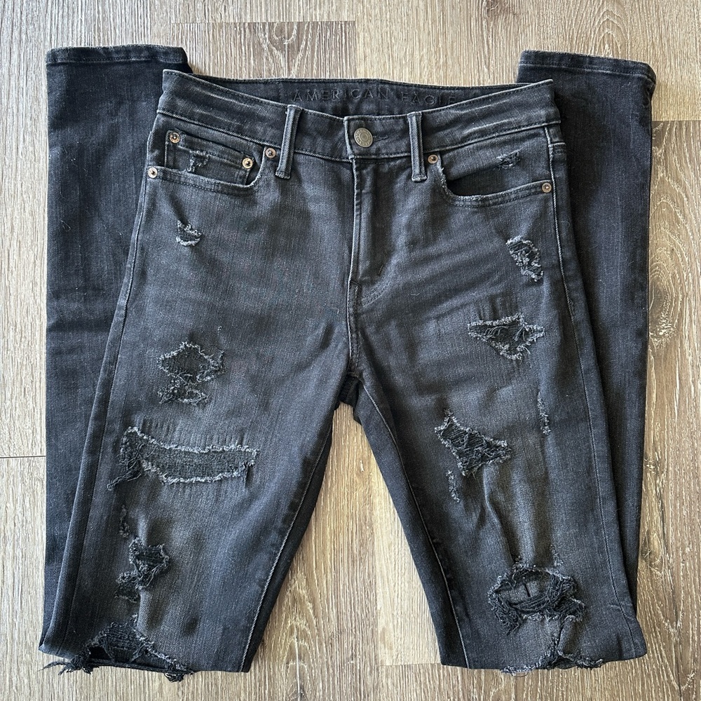 AE Young Money Skinny Air Flex Black Jeans